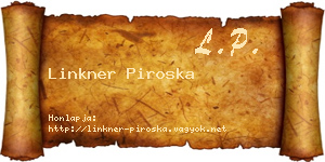 Linkner Piroska névjegykártya