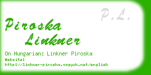 piroska linkner business card